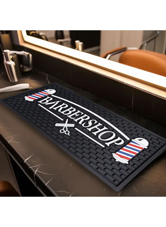 Non Slip Hairdressing Mat Black Cushioned Workspace Pad For Salon And Home Barbers - Image 3